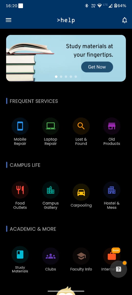 V HELPCC App Dashboard